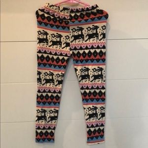 Reindeer printed leggings